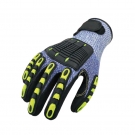 思衛(wèi)爾3330藍白色13針丁腈涂掌TPR掌背HPPE機械防撞手套